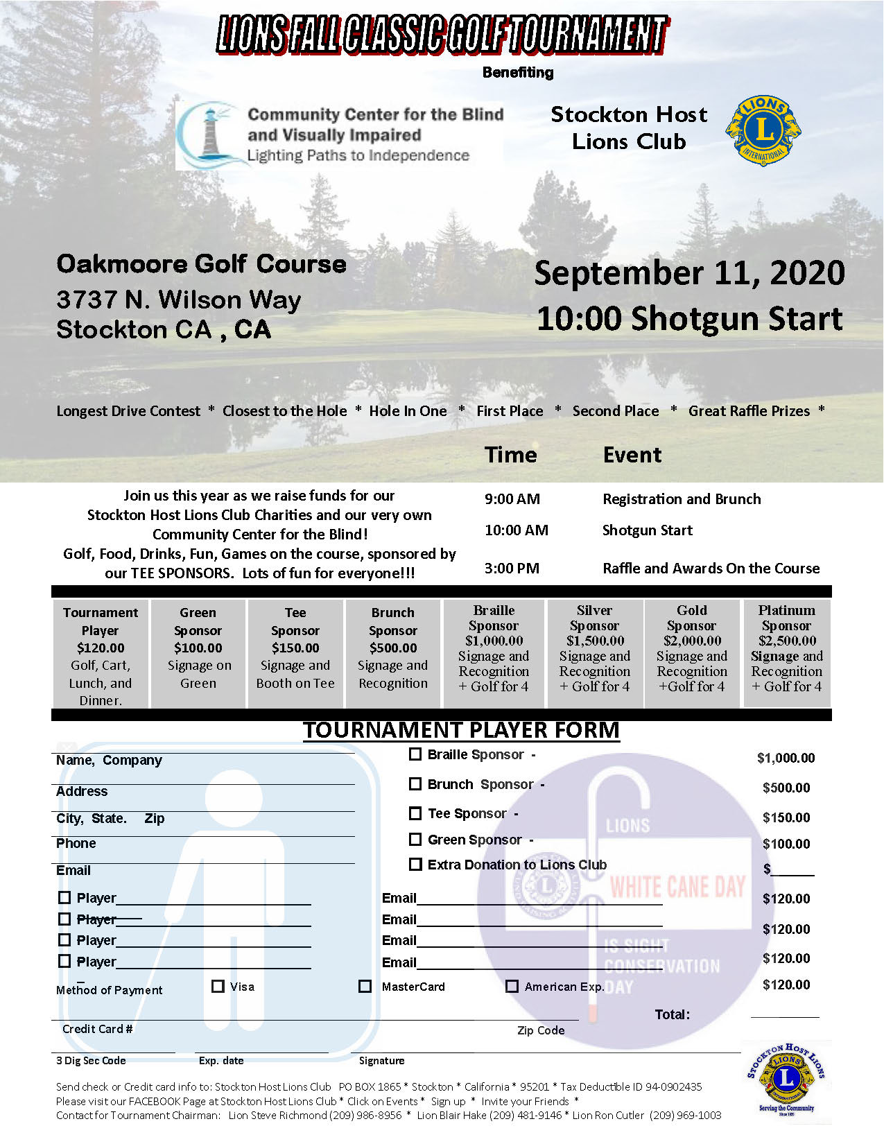 Lions Fall Classic Golf Tournament flyer and registration form Lions Fall Classic Golf Tournament flyer and registration form