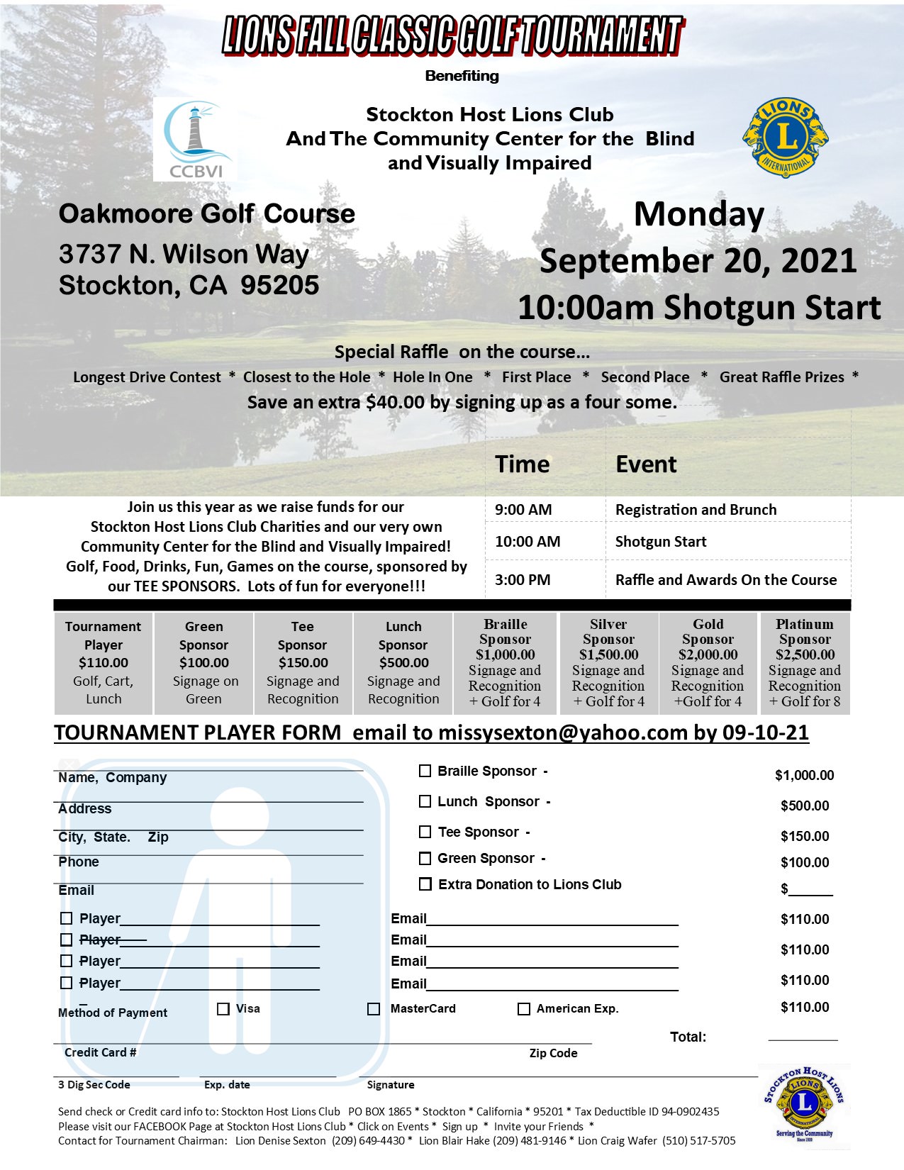 Lions Fall Classic Golf Tournament flyer Lions Fall Classic Golf Tournament flyer